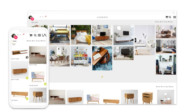 luxazin  desktop homepage design preview